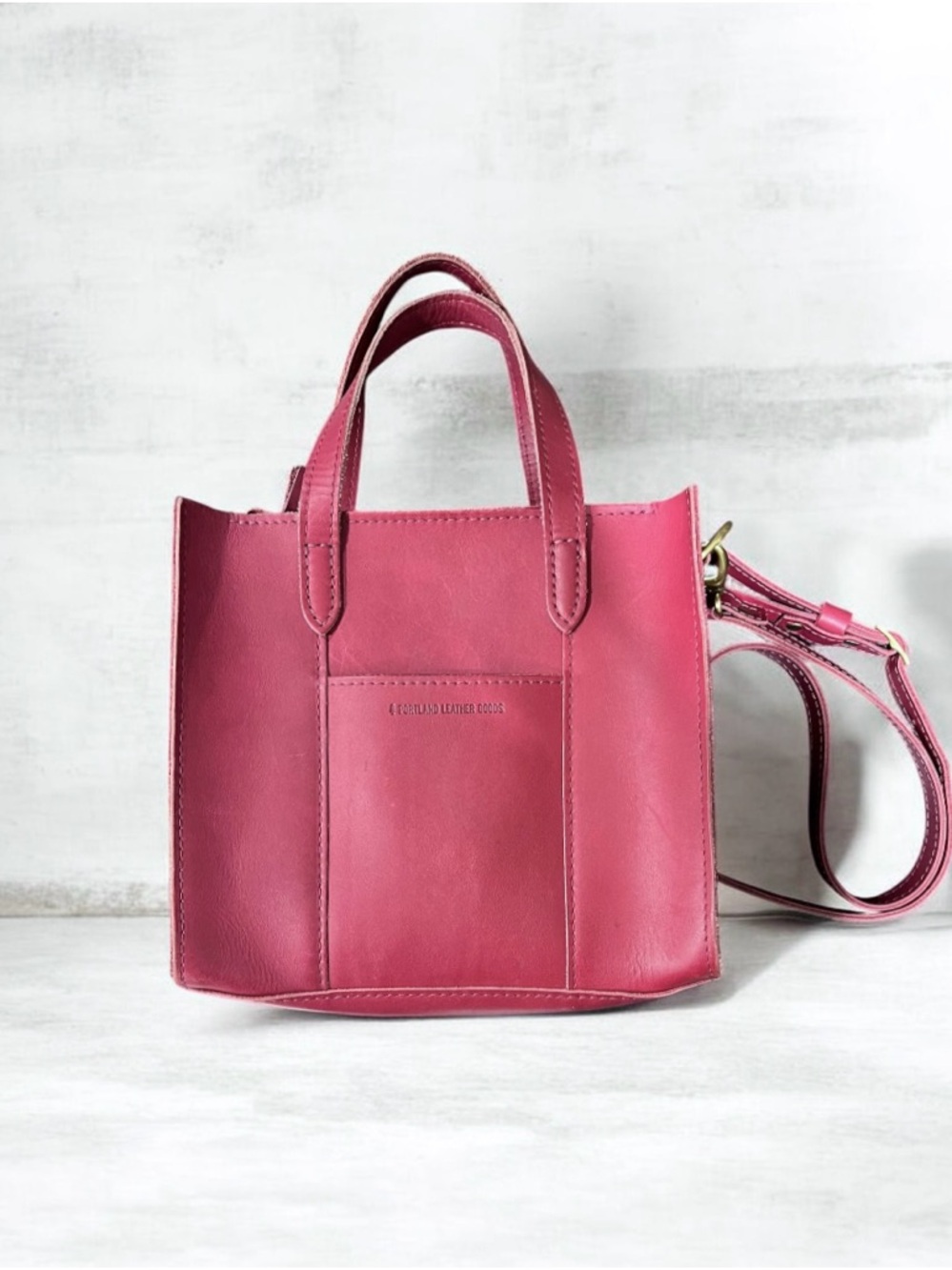 Portland leather- Berry Good Zippered Crossbody Lola Shoulder Bag